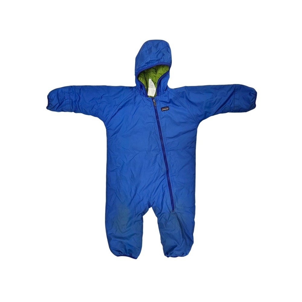 Patagonia Puff Ball Reversible Baby Snowsuit‎ Bunting Coat Rare Size 12-18 Mo